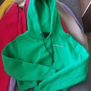 Small green cropped hoodie